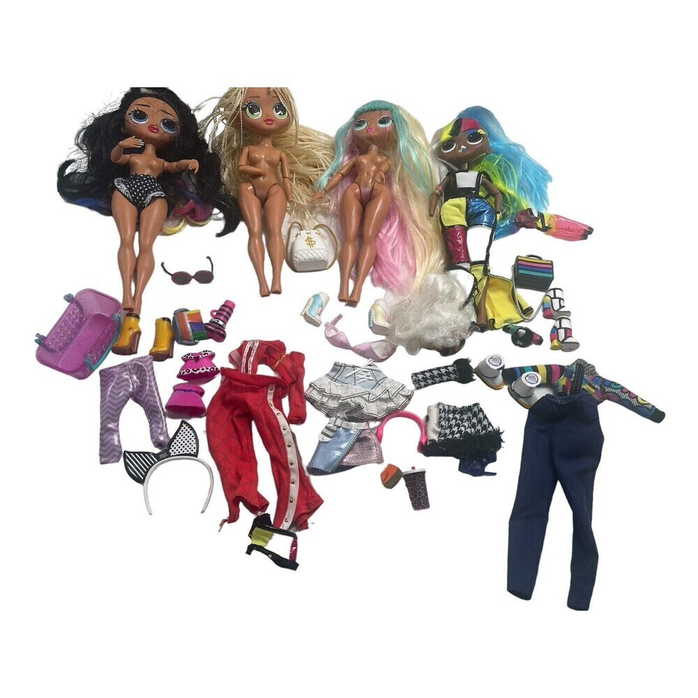 LOL Surprise OMG Doll Lot Of 4 Fashion Figures 9 Inch And Accessories